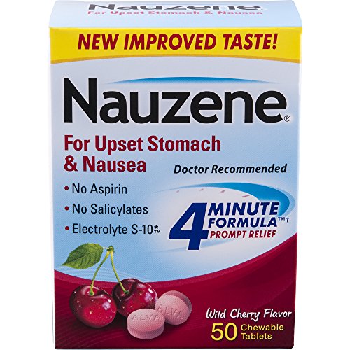 Product Cover Nauzene for Nausea Chewable Tablets, Wild Cherry, 50 Count