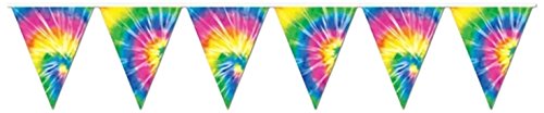 Product Cover Tie-Dyed Pennant Banner Party Accessory (1 count) (1/Pkg)