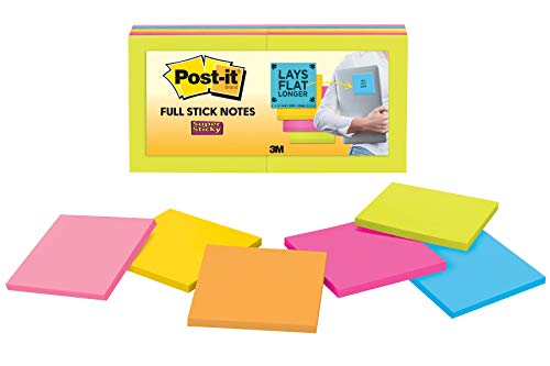 Product Cover Post-it Super Sticky Full Adhesive Notes, 2x Sticking Power, 2x Sticking Power, 3 in x 3 in, Rio de Janeiro Collection, 12 pads/pack (F330-12SSAU)