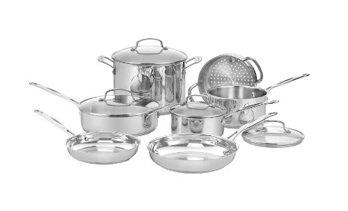 Product Cover Cuisinart 77-11G Chef's Classic Stainless 11-Piece Cookware Set - Silver