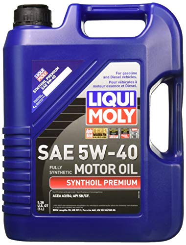 Product Cover Liqui Moly 2041 Premium 5W-40 Synthetic Motor Oil - 5 Liter Jug