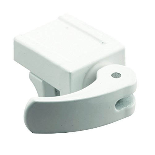 Product Cover Defender Security U 9809 Sliding Window Lock for Vinyl Windows - Easy Installation to Keep Windows Securely Closed - White Diecast Construction (Pack of 2)