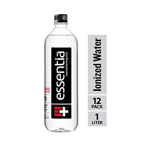 Product Cover Essentia Water, Ionized Alkaline Bottled Water; Electrolytes for Taste, Better Rehydration, pH 9.5 or Higher, 33.8 Fl Oz, Pack of 12