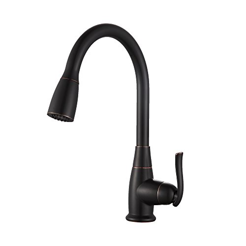 Product Cover KRAUS KPF-2230ORB Single Lever Pull Out Kitchen Faucet, Oil Rubbed Bronze