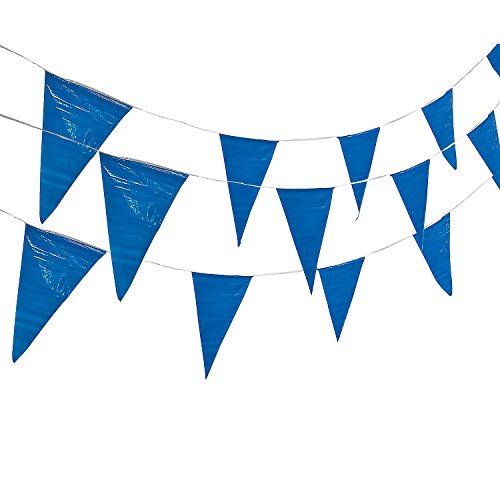 Product Cover Fun Express - Blue Pennant Banner (100ft) - Party Decor - Hanging Decor - Pennants - 1 Piece