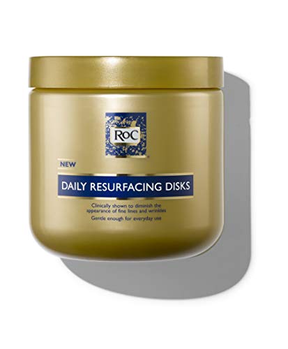 Product Cover RoC Daily Resurfacing Facial Disks, Exfoliating Makeup Removing Pads with Skin-Conditioning Cleanser, Hypoallergenic & Oil-Free, 28 ct
