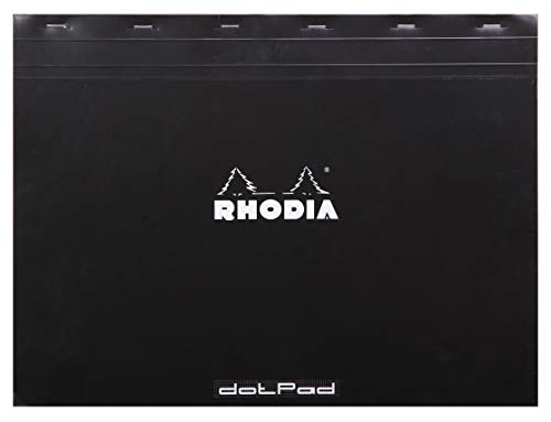 Product Cover Rhodia Staplebound Notepads - Dots 80 sheets - 16 1/2 x 12 1/2 in. - Black cover
