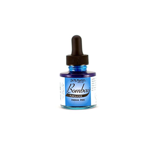 Product Cover Dr. Ph. Martin's Bombay India Ink, 1.0 oz, Turquoise