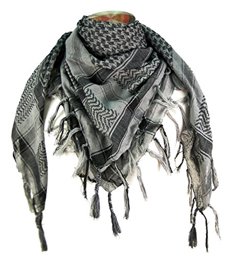 Product Cover Premium Shemagh Head Neck Scarf - Grey/Charcoal