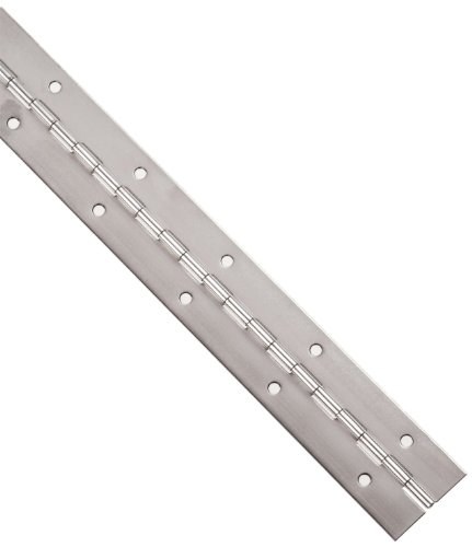 Product Cover Stainless Steel 304 Continuous Hinge with Holes, Polished Finish, 0.06