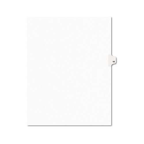 Product Cover Avery Individual Legal Exhibit Dividers, Avery Style, 10, Side Tab, 8.5 x 11 Inches, Pack of 25 (11920)