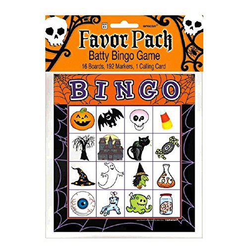 Product Cover Halloween Bingo Card Party Game - For 16 Players, Ages 4 & Up