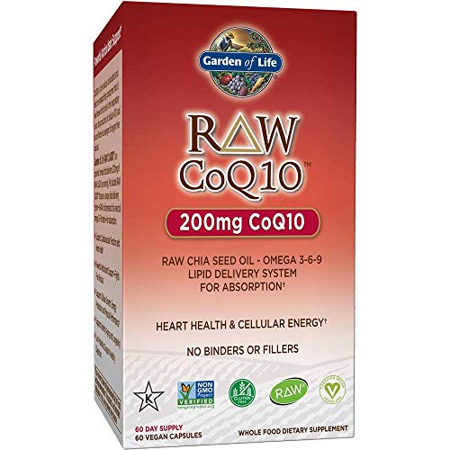 Product Cover Garden of Life Vegetarian Omega 3 6 9 Supplement - Raw CoQ10 Chia Seed Oil Whole Food Nutrition with Antioxidant Support, 60 Capsules