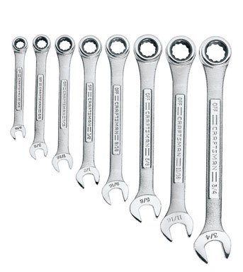 Product Cover Craftsman 8 pc Standard Combination Ratcheting Wrench Set, # 22984