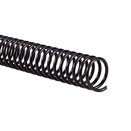 Product Cover GBC Binding Spines/Spirals/Coils, 16mm, 125 Sheet Capacity, 4:1 Pitch, Color Coil, Black, 100 Pack (9665070)