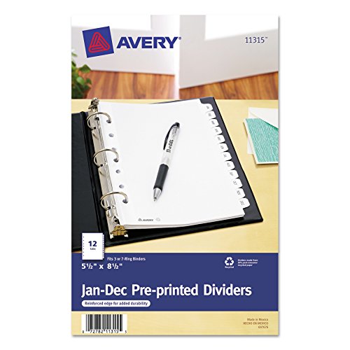 Product Cover Avery 11315 Preprinted Tab Dividers, 12-Tab, 8 1/2 x 5 1/2