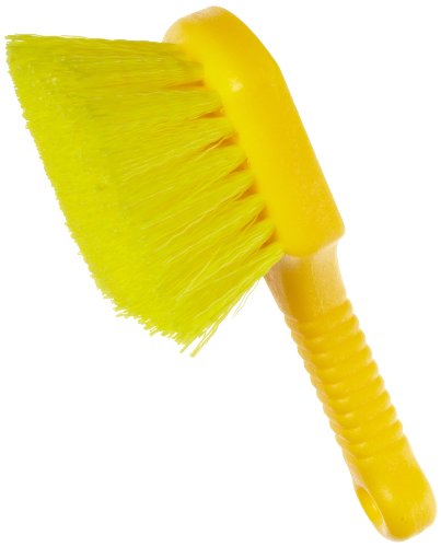 Product Cover Rubbermaid Commercial 8 Inch Utility Brush, Plastic Handle, Synthetic Fill, Yellow (FG9B2900YEL)