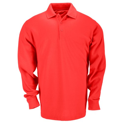Product Cover 5.11 Tactical Professional Long Sleeve Polo Shirt, Cotton Pique Knit, Reinforced Seams, Style 42056