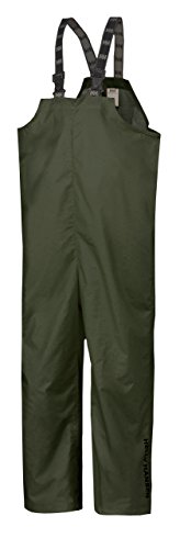 Product Cover Helly Hansen Workwear Men's Mandal Fishing and Rain Bib Pant, Army Green, X-Large