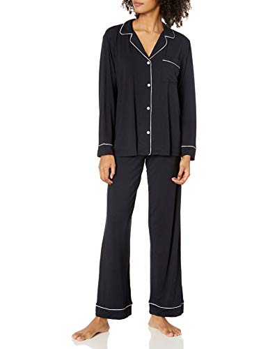 Product Cover eberjey Women's Gisele Two-Piece Long Sleeve & Pant Pajama Sleepwear Set, Black, Small