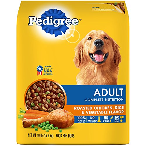 Product Cover Pedigree Complete Nutrition Adult Dry Dog Food Roasted Chicken, Rice & Vegetable Flavor, 30 Lb. Bag