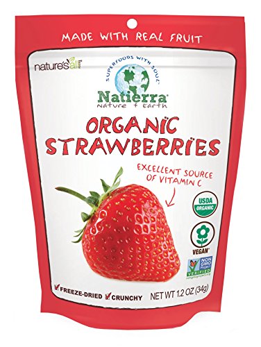Product Cover Natierra Nature's Organic Freeze-Dried Strawberries | Gluten Free & Vegan | 1.2 Ounce