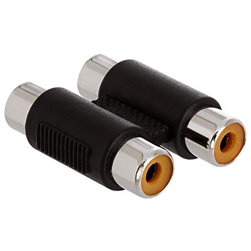 Product Cover Cmple - 2-RCA Jack to 2-RCA Jack Coupler - Dual Female to Female RCA Joiner Adapter - Dual RCA AV Cable Connector