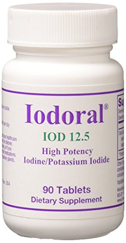 Product Cover Optimox - Iodoral, High Potency Iodine Potassium Iodide Thyroid Support Supplement 12.5 milligrams, 90 Tablets