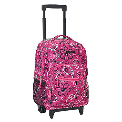 Product Cover Rockland Luggage 17 Inch Rolling Backpack, Bandana, Medium