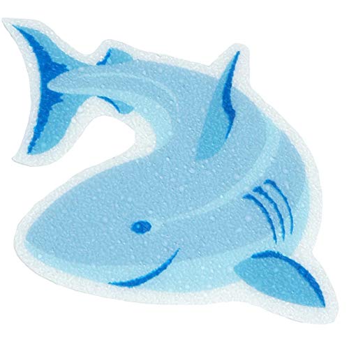 Product Cover SlipX Solutions Adhesive Bath Treads: Shark Tub Tattoos Add Non-Slip Traction to Tubs, Showers & Other Slippery Spots (Kid Friendly, 5 Count, Reliable Grip)