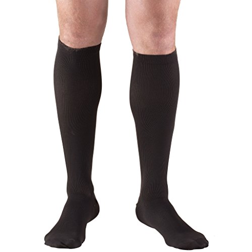 Product Cover Truform Compression Socks, 20-30 mmHg, Men's Dress Socks, Knee High Over Calf Length, Black, Medium