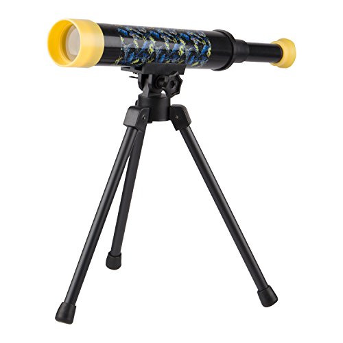 Product Cover Batman Warner Brothers Telescope with Tripod Kids Telescope For Young Scientists, Encourage Scientific Discovery, Educational Insights, Toys & Games, 2Piece, Black/ Yellow