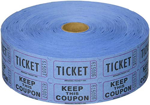 Product Cover Blue Double Raffle Ticket Roll 2000