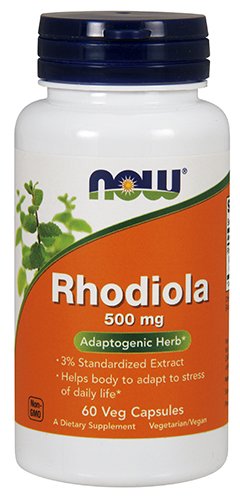 Product Cover NOW Supplements, Rhodiola 500 mg, Helps Body Adapt to Stress of Daily Life*, Adaptogenic Herb*, 60 Veg Capsules
