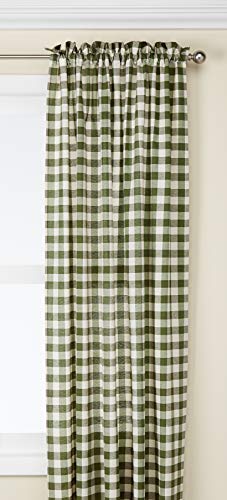 Product Cover Achim Home Furnishings, Sage & Ivory Buffalo Check Window Curtain Single Panel, 42