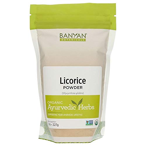 Product Cover Banyan Botanicals Licorice Root Powder, 1/2 Pound - USDA Organic - Glycyrrhiza glabra - Ayurvedic Herb for Lungs, Skin, Stomach ...