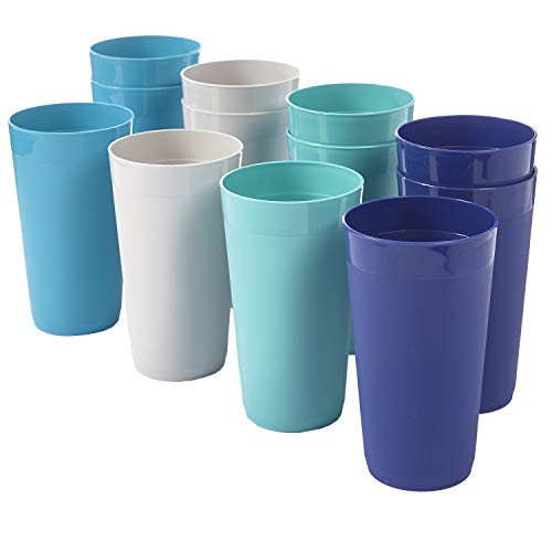 Product Cover Newport 20-ounce Unbreakable Plastic Tumblers | set of 12 in 4 Coastal Colors