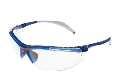Product Cover Encon Wraparound Veratti 307 Safety Glasses, Clear Lens, Translucent Blue Frame (Pack of 1)
