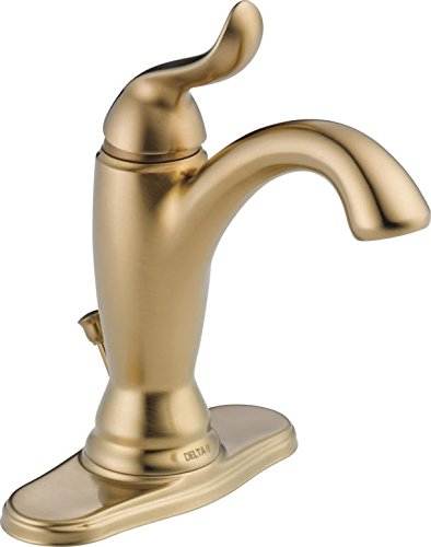 Product Cover Delta Faucet Linden Single-Handle Bathroom Faucet with Diamond Seal Technology and Metal Drain Assembly, Champagne Bronze 594-CZMPU-DST
