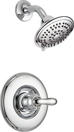 Product Cover Delta Faucet Linden 14 Series Single-Function Shower Trim Kit with 5-Spray Touch-Clean Shower Head, Chrome T14294 (Valve Not Included)