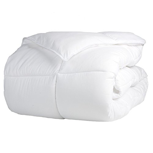 Product Cover Superior Solid White Down Alternative Comforter, Duvet Insert, Medium Weight for All Season, Fluffy, Warm, Soft & Hypoallergenic - King Bed