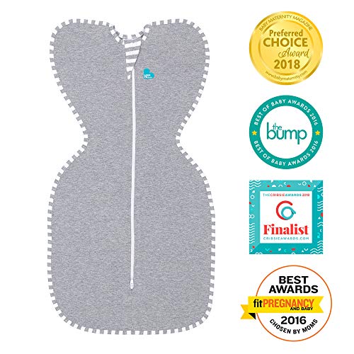 Product Cover Love To Dream Swaddle UP, Gray, Medium, 13-19 lbs, Dramatically Better Sleep, Allow Baby to Sleep in Their Preferred arms up Position for self-Soothing, snug fit Calms Startle Reflex
