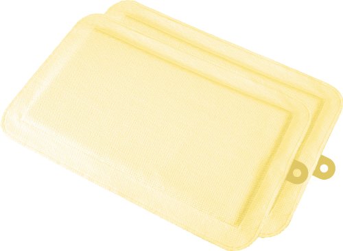 Product Cover DryFur Pet Carrier Insert Pads Size Medium 23.5in x 15.5in Yellow - 2 Pack