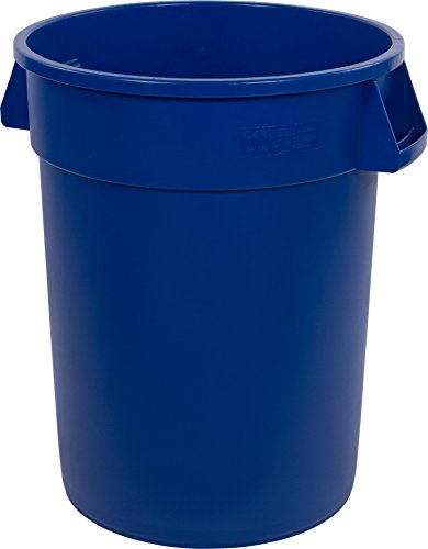 Product Cover Carlisle 34103214 Bronco Round Waste Container Only, 32 Gallon, Blue