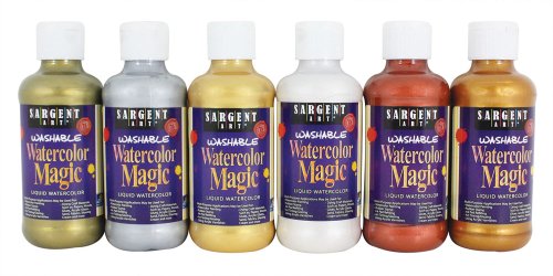 Product Cover Sargent Art 22-6097 6-Count 8-Ounce Watercolor Magic Metallic Set