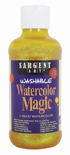Product Cover Sargent Art 22-9002 8-Ounce Glitter Watercolor Magic, Yellow
