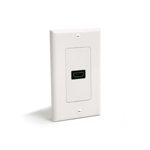 Product Cover StarTech.com Single Outlet Female HDMI Wall Plate White - Wall mount plate - white - HDMIPLATE