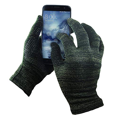 Product Cover GliderGloves W15-9540M-BLCK-L Mens Texting Gloves. Warm Smartphone Gloves with Anti-Slip Grip, Insulated Layers & Full Hand Conductivity. Winter Style Black Touch Screen Gloves Women, Touchscreen Gloves Men