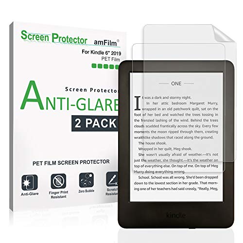 Product Cover amFilm Anti-Glare Matte Screen Protector Film for Kindle 2019 (10th Gen, 5th Gen, Kindle Paperwhite, Paperwhite 3 (2 Pack Screen Protector) Will Not Work with 2018 Kindle)