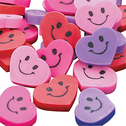 Product Cover Fun Express Mini Smile Face Erasers - 144 Pieces